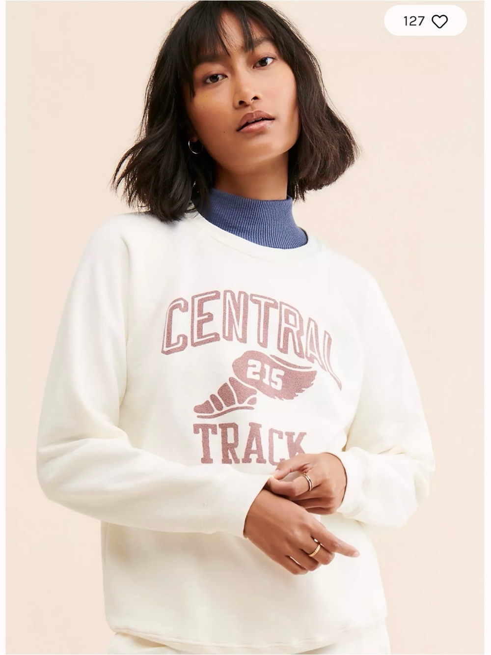 NWOT Free People Retro Brans Central Track Sweatshirt